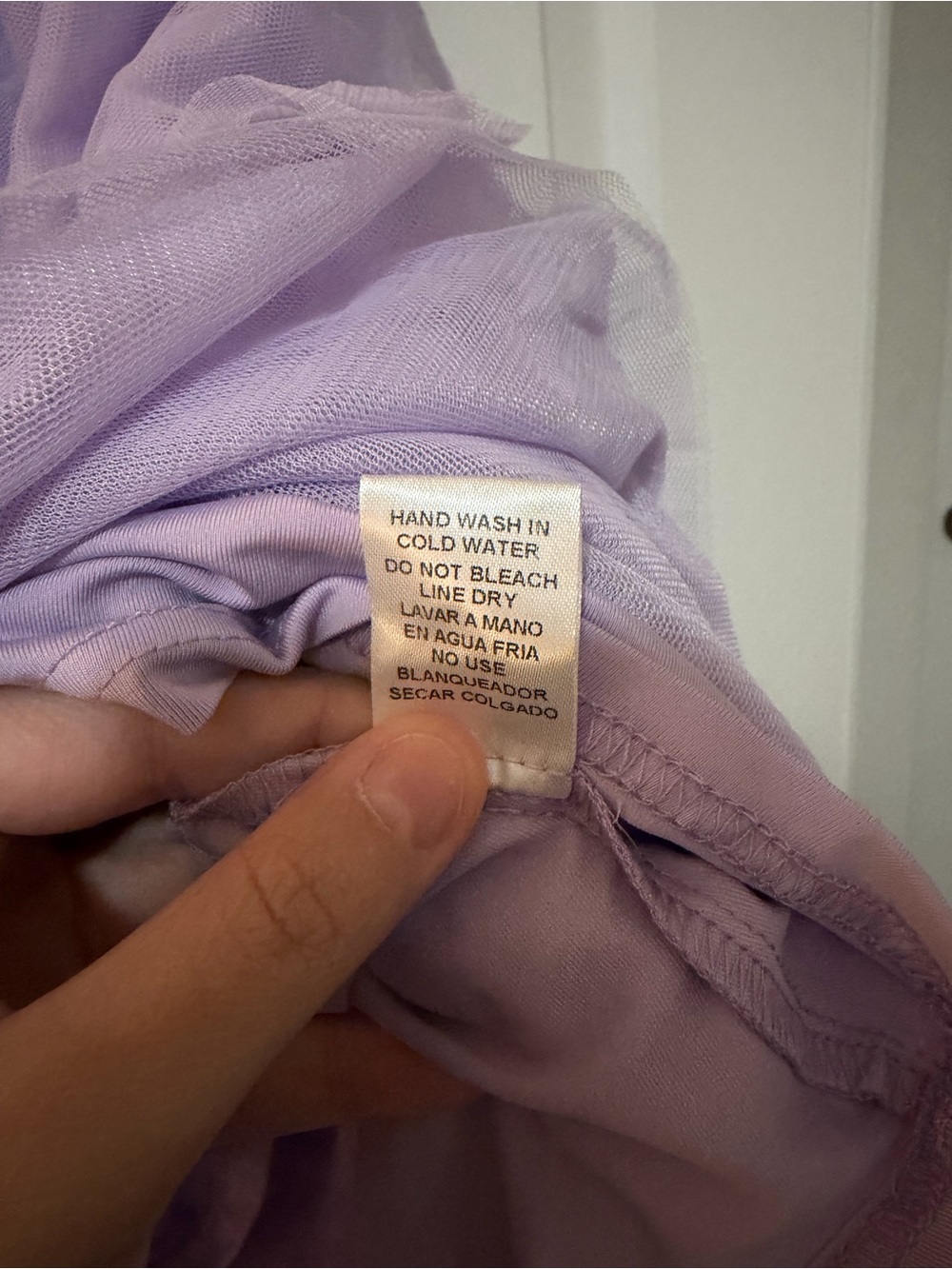 NWT Entro Ruffled Tulle V-Neck Tiered Mini Dress in Lavender - Picture 7 of 9